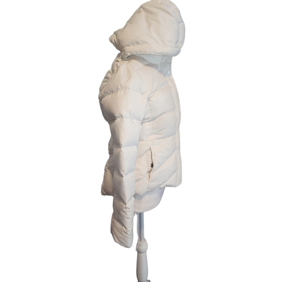 J. Crew White Down Filled Hooded Puffer Jacket Coat - Picture 4 of 10
